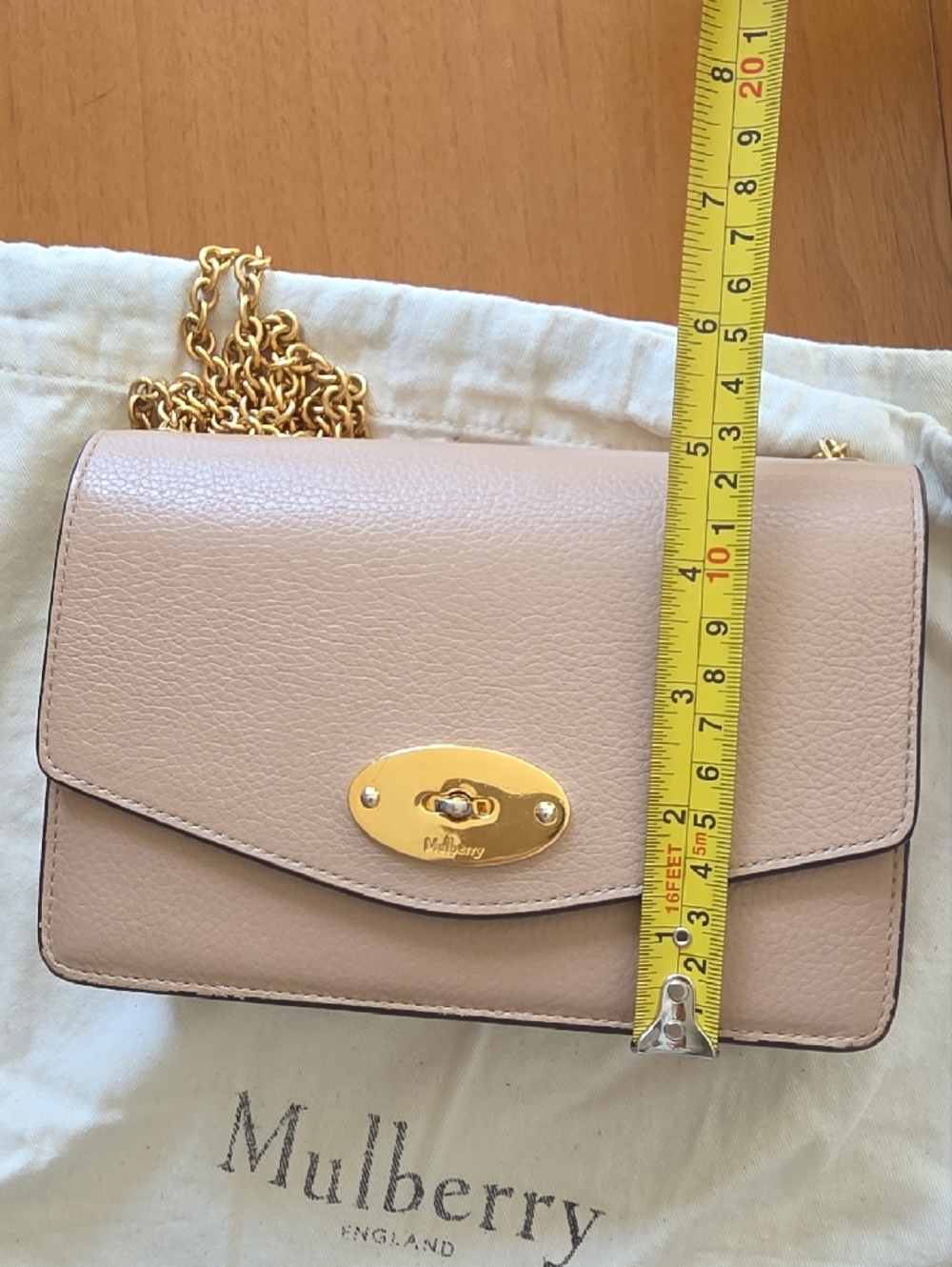 Mulberry Leather Flap Crossbody in Pale Blush - Picture 8 of 8